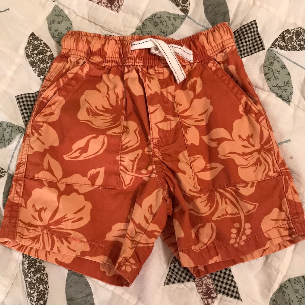 Cute Hawaiian print shorts 18-24 months